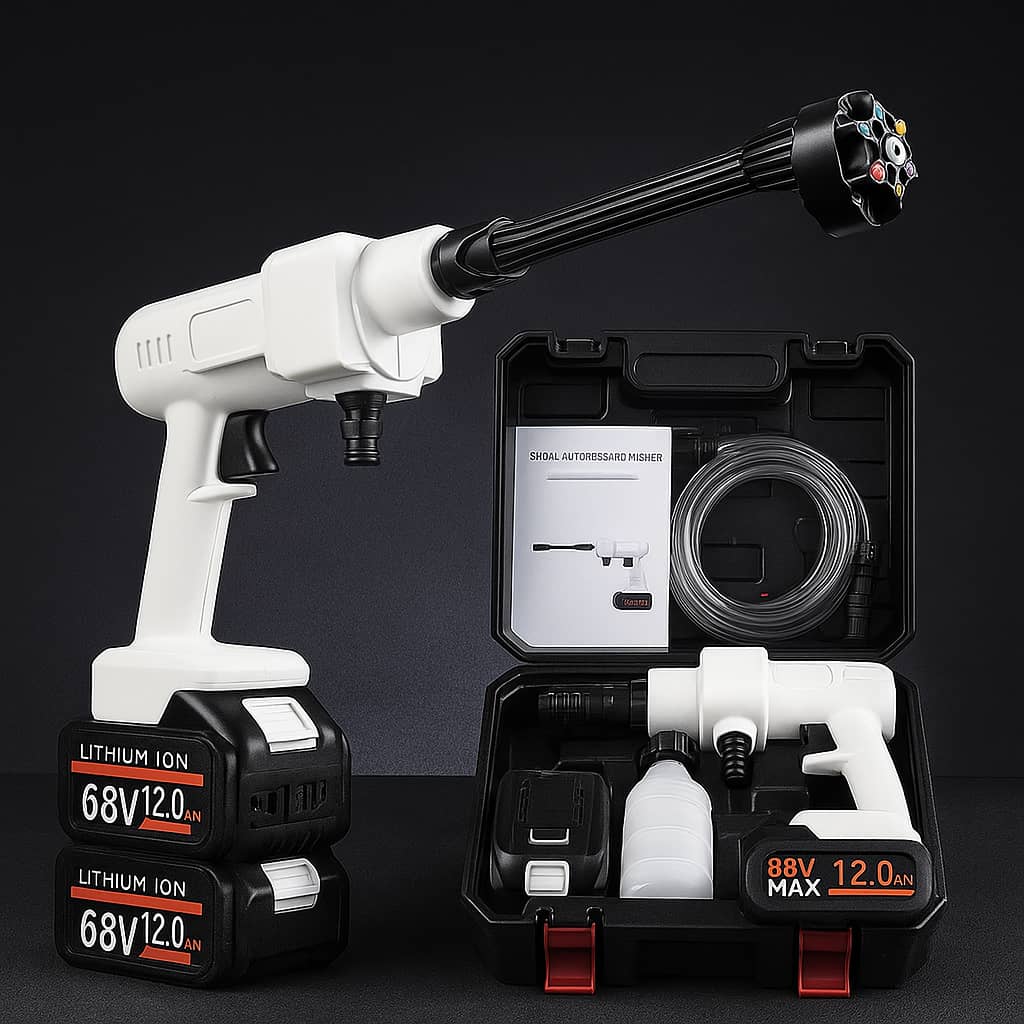 Nettoyeur Haute Pression Sans Fil 68V (2 Batteries) + Kit Complet
