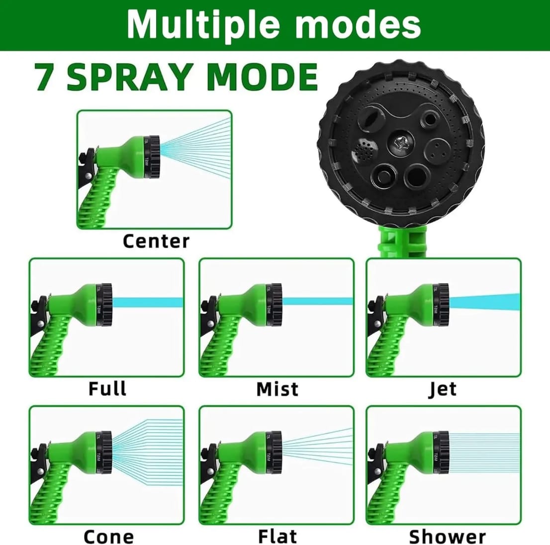 Tuyau d’Arrosage Extensible 15m / 30m / 60m + Pistolet Multifonction