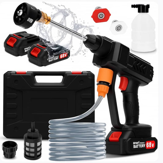 Nettoyeur Haute Pression Sans Fil 68V (2 Batteries) + Kit Complet