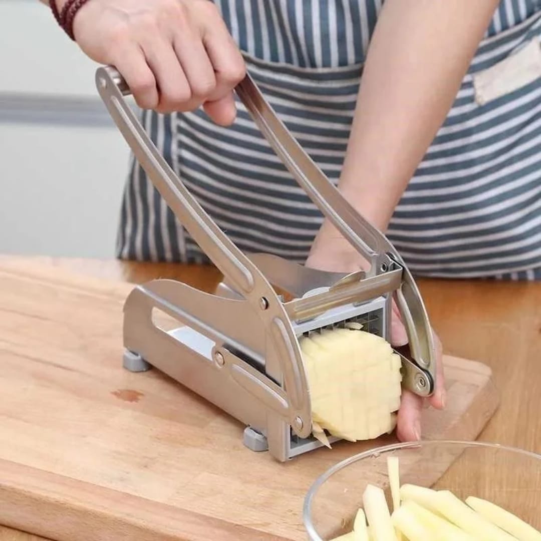 Frites, dés, gaufrettes en 10 secondes — sans effort, sans couteau.